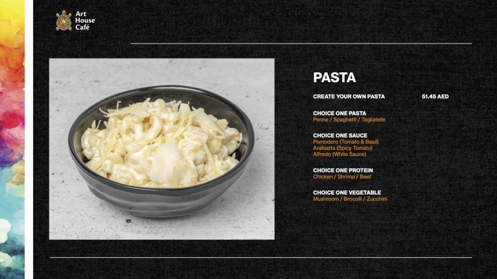 Menu of Art house Café in Abu Dhabi